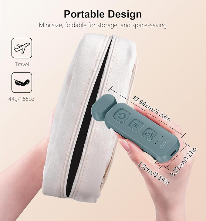 Gritin Reading Light, Rechargeable Book Light for Reading in Bed | Eye Caring 3 Color Temperatures, 5-Level Dimmable Brightness, Long Lasting, Compact Size Clip on Book Lamp-Pacific Blue