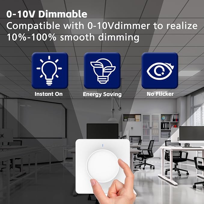 LED Flat Panel Light LED Drop Ceiling Light Fixture, 5 CCT 3000K-6500K Adjustable & 5 Wattage Selectable Recessed Back-Lit Fixture for Office, ETL Listed(24Pack 2x4)