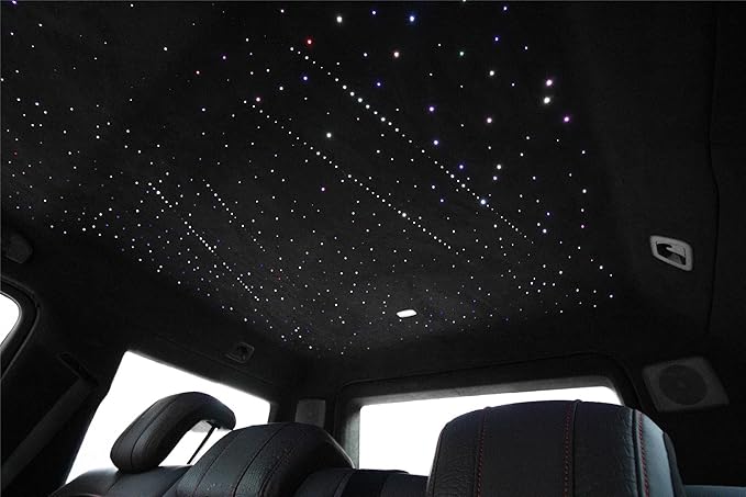 AKEPO 10W Shooting Star+Twinkle Fiber Optic Lights Kit, Car Home Use Meteor APP Control Music Activated Star Ceiling Sky Light, RGBW Light Engine+Mixed Diameter Fibers 460pcs of 9.8ft/3m+Remote