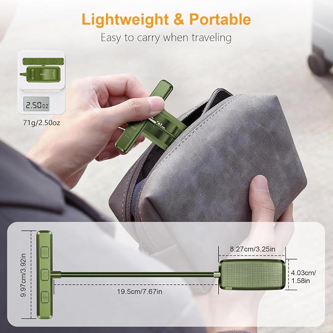 Gritin 19 LED Rechargeable Book Light for Reading in Bed | Eye Caring 3 Color Temps,Stepless Dimming Brightness,Memory Function,90 Hrs Runtime Lightweight Clip on Light-Dark Green