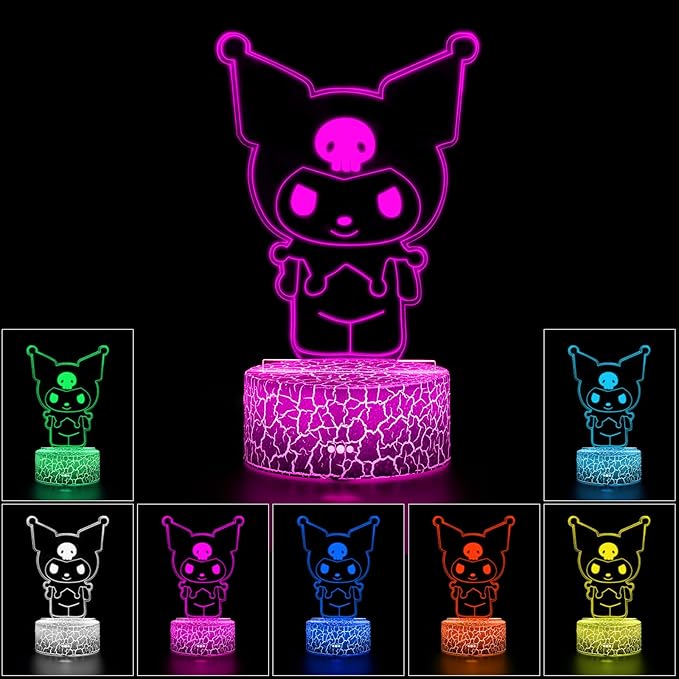 Cute Night Light,Cartoon Night Light,Anime Charater 7 Color Change Decor Lamps,Gifts for Christmas Birthday
