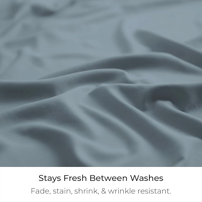 Mellanni Bed Skirt Queen Size - Tailored Drop Bed Skirting | 15-Inch Pleated Dust Ruffle - Hotel Luxury Bedding - Wrinkle, Fade, Stain Resistant - 1 Bedskirt (Queen, Blue Hydrangea)