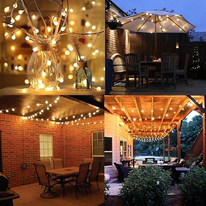 RaThun 180ft Globe String Lights with Remote for Indoor Outdoor, Warm White | 300 LED Fairy Lights with Timer, 8 Modes,IP44 Waterproof,UL Listed,Plug in for Wedding,Patio,Garden,Home Decor