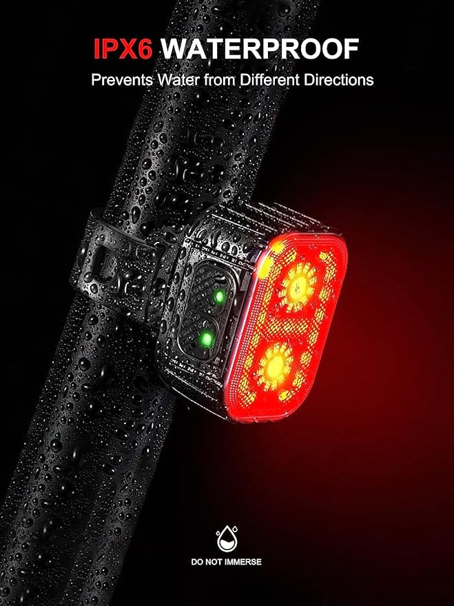 Bike Lights Super Bright, Rechargeable Bicycle Lights Set Multiple Modes, Waterproof Bike Lights for Night Riding/Cycling Safety, Front and Back Bike Reflectors Light, Long Battery Life