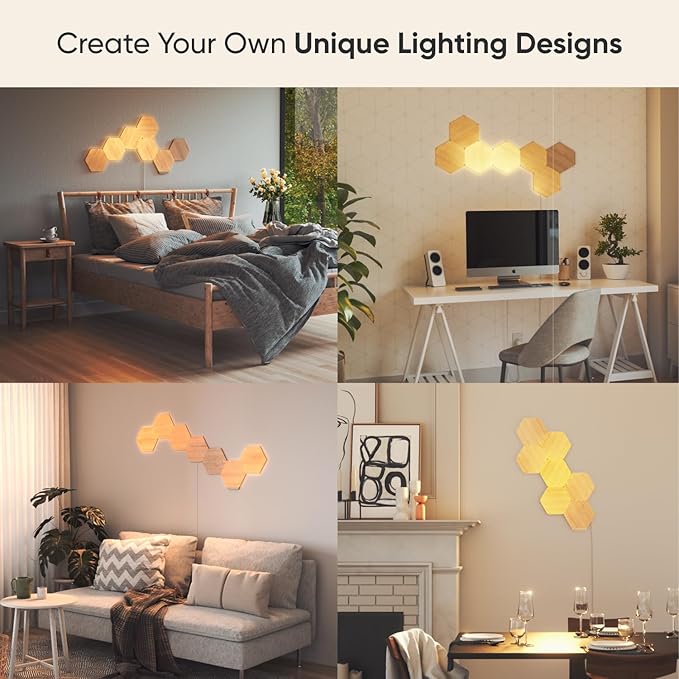 Nanoleaf Elements Hexagon Lights, Smart RGBW LED Wall Light Panels, 13 PK | Compatible with Alexa Google Assistant, Home Wall Decor for Living Room with Music Sync, Smarter Kit