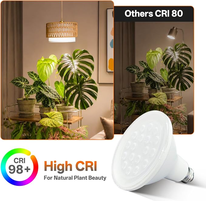 Hanging Grow Light for Indoor Plants, Dimmable Plant Light | 4H/9H/14H Timer,18W Full Spectrum with Boho Linen Shade,5000K, Adjustable Brightness for Indoor Plant,Tall Plant, Flowers