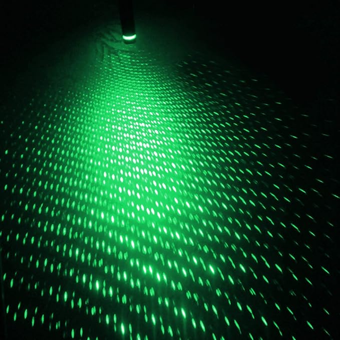 Star Projector Night Light Adjustable Romantic Galaxy Flexible USB Interior Car Lights, Portable Night Lamp Decorations for Ceiling, Bedroom, Party and More (Green)