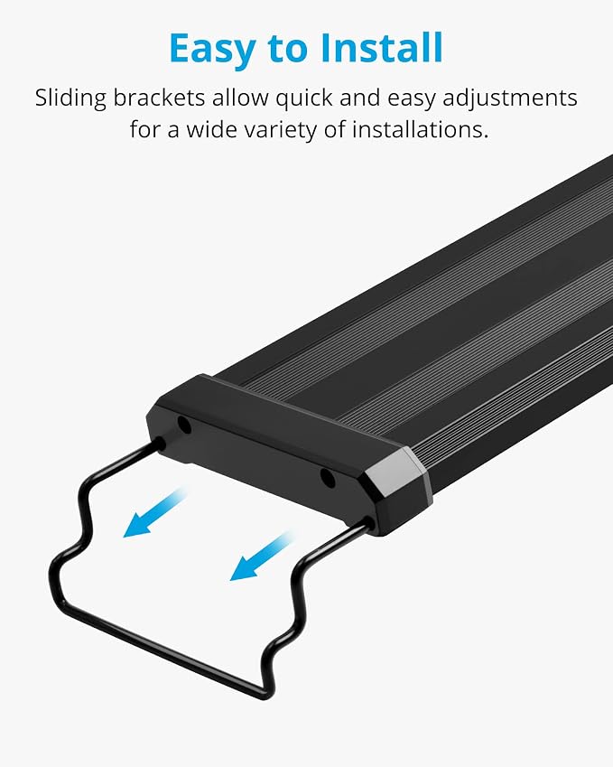 NICREW ClassicLED Aquarium Light, Fish Tank Light with Extendable Brackets, White and Blue LEDs, Size 28 to 36 Inch, 18 Watts