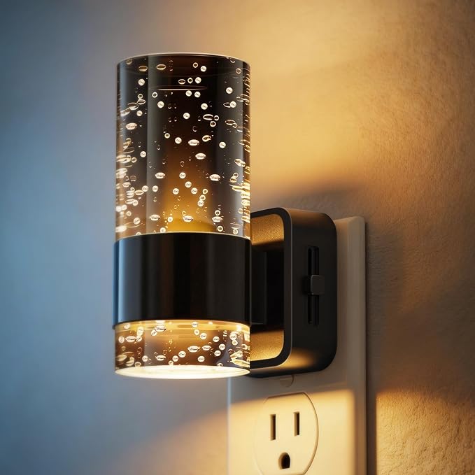 JandCase Night Lights Plug into Wall | Automatic LED Night Light with 0-100LM Dimmable, 3000K Plug in Night Lights, Auto Light Sensor, for Bathroom Hallway Decor