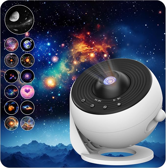 Galaxy Projector Pro for Bedroom,13 in 1 Planetarium Star Projector with Solar System & Constellation,360° Rotating Galaxy Light Projector with Timer,Ceiling Night Light for Kids Adults Gift