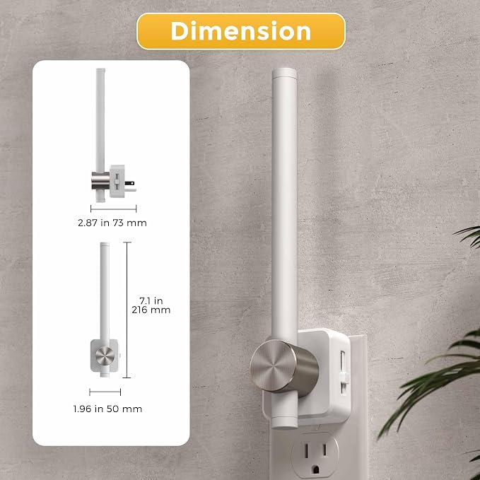 L LOHAS LED Night Light, Night Lights Plug into Wall, Bathroom Night Light | 0-200LM, Dusk to Dawn Sensor 2W Dimmable Nightlights, Soft White 3000K, Modern Nightlight for Adults Mirror Restroom, 1 Pack
