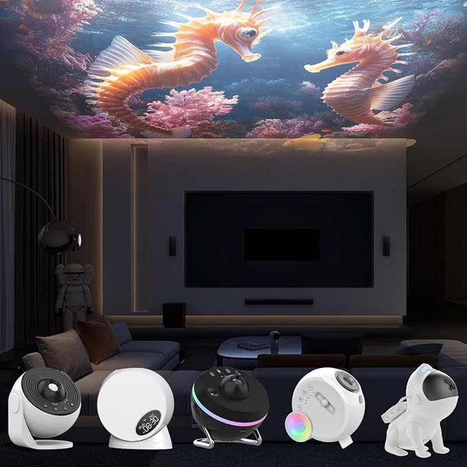 Galaxy Projector Pro Disc,Upgrade Ocean Version Realistic Discs,Planetarium Star Projector Night Light Discs,6 Film Discs 4K HD,for Kids Bedroom Ceiling Birthday Gifts (Device Not Included)
