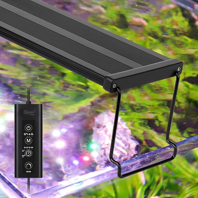 hygger New Mode 24/7 Timer LED Aquarium Light, Auto On Off Full Spectrum Fish Tank Light Fish Colorful/Sun/Nightlight/Wrgb Cycle Mode for Freshwater Plants Tank (for 39in~45in Long Tank)