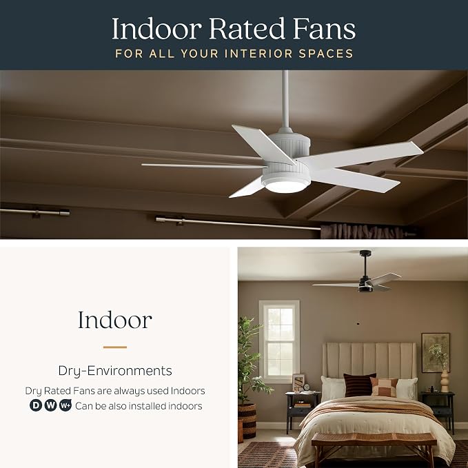 Kichler Gentry XL 85" Ceiling Fan with LED Light, Distressed Black | 9-blade industrial fan with dimmable LED light and DC motor for large indoor spaces, 300285DBK