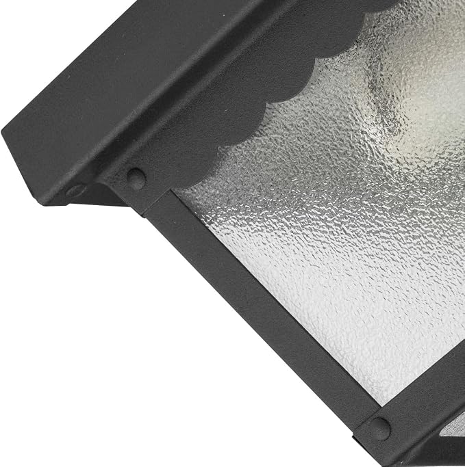 Progress Lighting 2-Light Indoor and Outdoor Flush Mount Ceiling Light, Interior and Exterior Ceiling-Mount Light Fixture for Porch Light, Patios, Garages, Hallways, Metal, 9-1/4" by 5", Black