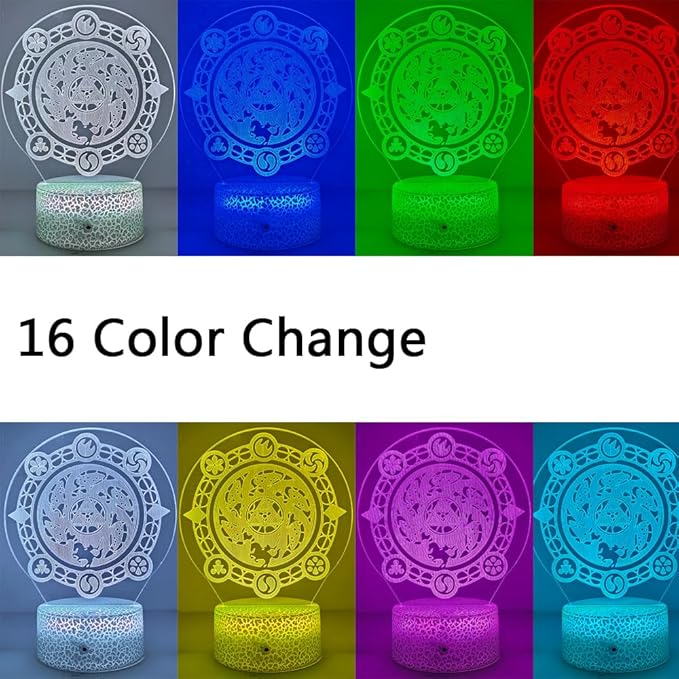 3D Night Light, 16 Color Changing Cartoon USB Desk Lamp, Crest of Hyrule Illusion Lighting with Remote Control for Home Decor Gift for Kids. (6)