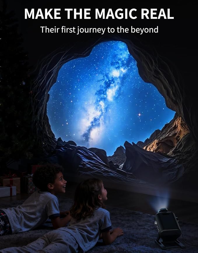 3D Immersive Galaxy Projector, 60 Themes Star Projector for Bedroom, Full-Room Planetarium Projector with Remote, HD Aurora Light Projector, Astronaut-Style Space Gift Kids