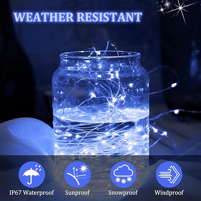 Timer Led String Light,1 Pack Mini Battery Powered Silver Wire Starry Fairy Lights,Battery Operated Lights for Bedroom,Christmas,Parties,Wedding,Christmas Gift Decoration(5m/16ft Cold White)