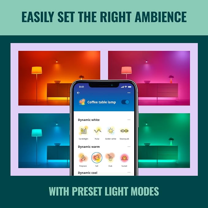 WiZ Connected 40W B12 Color LED Smart Candle-Shaped Bulb - Pack of 1 - E26- Indoor - Connects to Your Existing Wi-Fi - Control with Voice or App + Activate with Motion - Matter Compatible