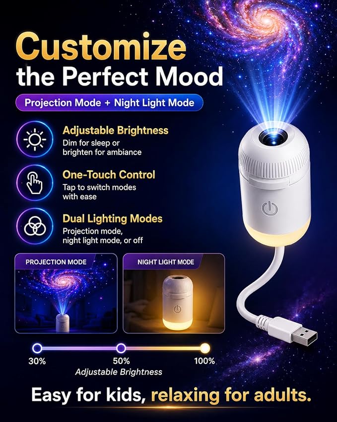 Galaxy Projector Star Sunset Lamp Space Night Light for Bedroom Aurora Planetarium De Galaxias para Habitación Mini USB Starry Sky Astronaut Fantasy Ceiling Wall LED Moon Nightlights Decor