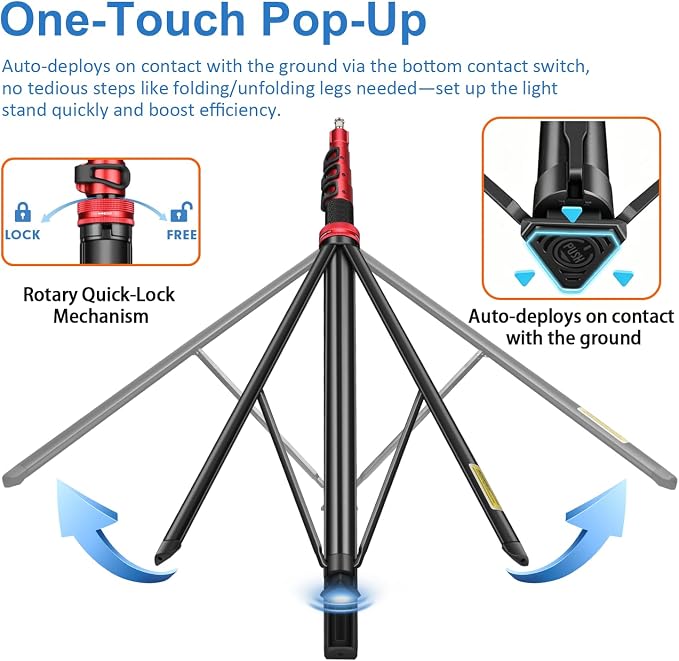 FreeSea MT-05 Heavy Duty Tripod, Aluminum Alloy Photography Light Stand