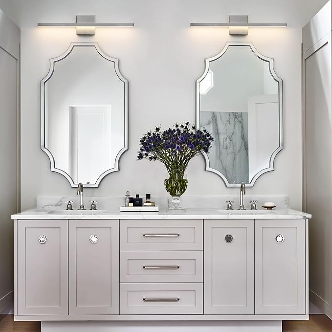 Brushed Nickel Vanity Light for Bathroom - 23.6inch Bathroom Vanity Light Fixture Dimmable 5CCT Modern Bathrooms Sconce 18W LED Bathrooms Wall Lighting Fixture Over Mirror