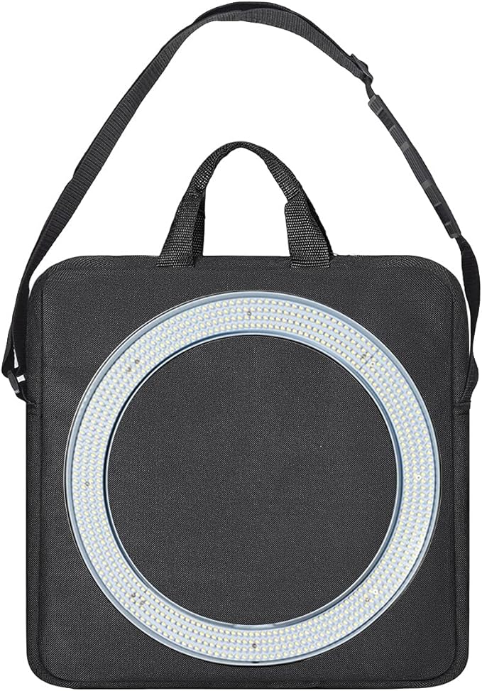 18" Ring Light Photography Carrying Bag, Tripod Stand Protective Case/18 19 Inche Circle Round LED Carrying Case for Neewer EYONMÉ UBeesize Selfie Ring Light-Black