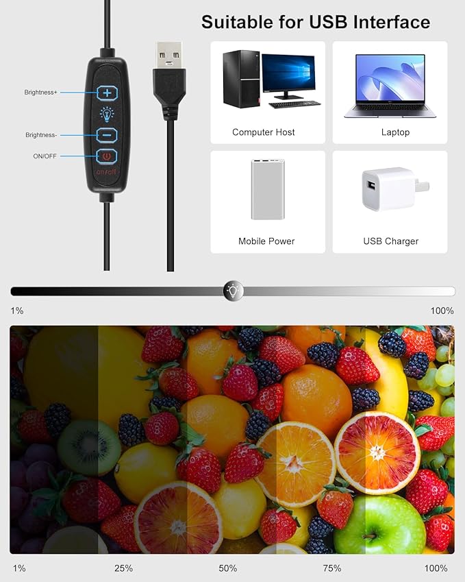 Photo Studio Light Box, PULUZ Mini Folding Lightbox LED Ring Light Portable Photo Box Shooting Tent Box Kit 12 Colors Backdrops USB Light Box Photography for Small Items Product Photography 10"x10"