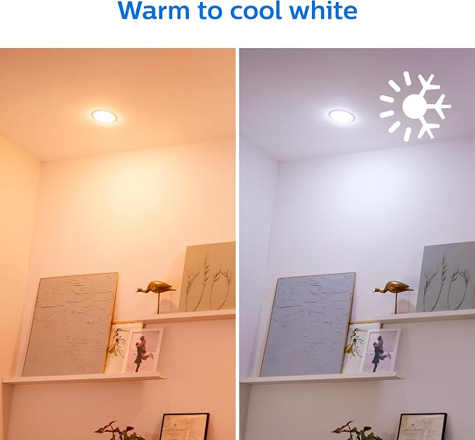 PHILIPS Smart 5-6 Inch Retrofit Recessed Downlight 4-Pack, 750 Lumens, LED Color Changing Lights, Connects to Wi-Fi, Control with Voice or App, Powered by WiZ Connected