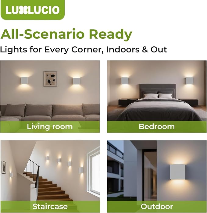 Bright Silver Up and Down Wall Sconce, 18W Dimmable 5%-100%, 5CCT 2700K-5000K Modern Wall Light, CRI90+, 120V-277V ETL FCC Certified, Indoor Outdoor Porch Living Room Wall Lamp