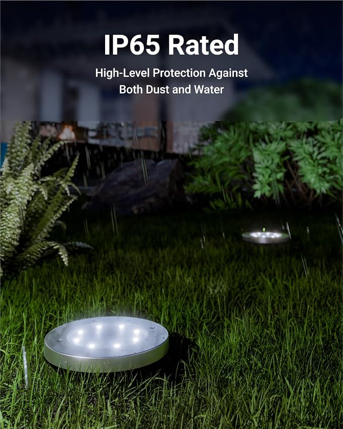 Sunco 12 Pack Outdoor Solar Pathway Lights, Dusk to Dawn, 7000K | Waterproof LED Landscape Stake Lights for Gardens, Yards, Patios and Decks, with Cross-Spike Ground Mount