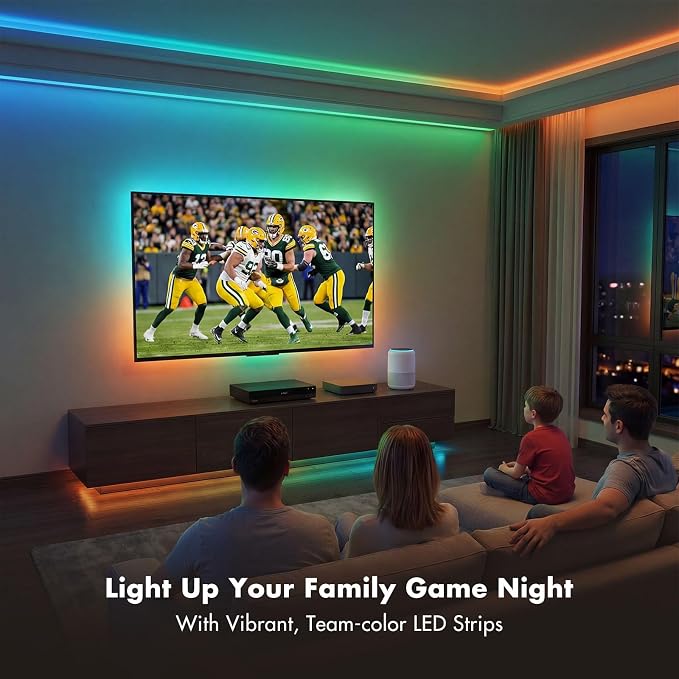 Led Lights for Bedroom 166FT Smart IC+RGB Strip Lights | Music Sync Color Changing, 24Key Remote+App Control Light Strip for BedHead,Underbed,Ceiling,Background Wall(2x83FT)