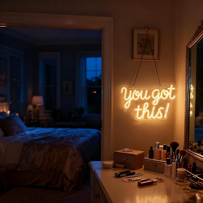 You Got This Neon Sign Dimmable LED Neon Light for Wall Decor | Inspirational You Got This Sign Lights for Home, Bedroom, Office, Student Dorm, Classroom, Party Decor& Motivational Gift