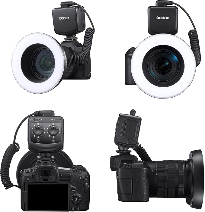 Godox Ring 72 Macro LED Ring Light with 8 Lens Adapter Rings for Canon Nikon Pentax Olympus DSLR Cameras