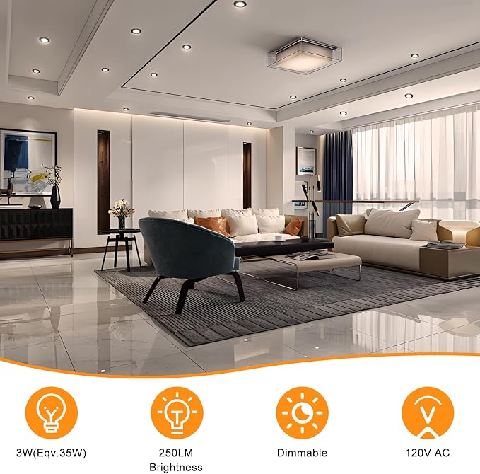 2 Inch LED Recessed Lighting 24 Pack, Dimmable LED Downlight 3W (35W Halogen Equivalent), 3000K Warm White, CRI80+ Recessed Lights, Canless LED Recessed Lighting with Driver for Ceiling
