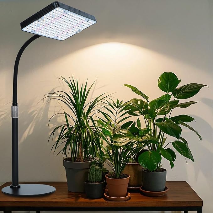 Tabletop Grow Lights for Indoor Plants 25 Watt, Bright Natural Sunlight Full Spectrum Plant Growing Lamps for Houseplants & Bonsai, 4/8/12/16/20H Timer Plant Light Auto On/Off Everyday