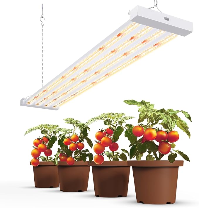 Barrina TX-L63 3FT LED Grow Light, 63W, 4 Panels Wider Coverage, High PPFD | Full Spectrum with 730nm IR LEDs, High PPFD, Linkable to 5, Hanging Plant Lights for Indoor Greenhouse, Veg, Seeding, 1 Pack