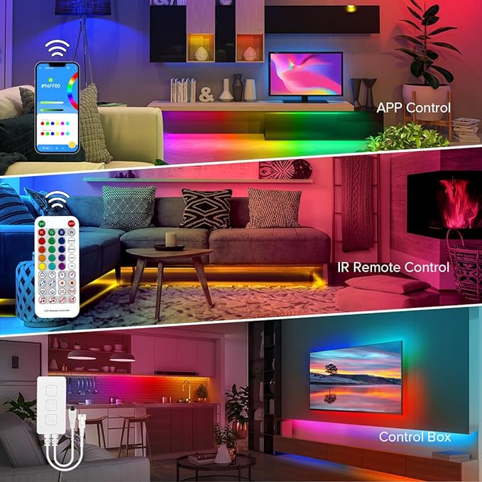 BTF-LIGHTING 13.1FT WS2811 WS2812B IC RGB DC5V 360 Degree Round Reticulate Chasing Color Neon LED Strip Kit Bluetooth Controller Flexible Silicone IP67 Waterproof Rope Light for Home Decor(No Adapter)