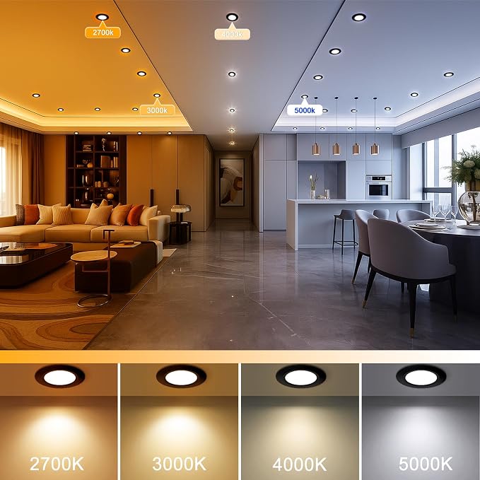 2 Inch LED Recessed Lighting, Dimmable Downlight 3W(35W Halogen Equivalent), CRI80, 2700K Ultra Warm White Ceiling Light with LED Driver (24 Pack)