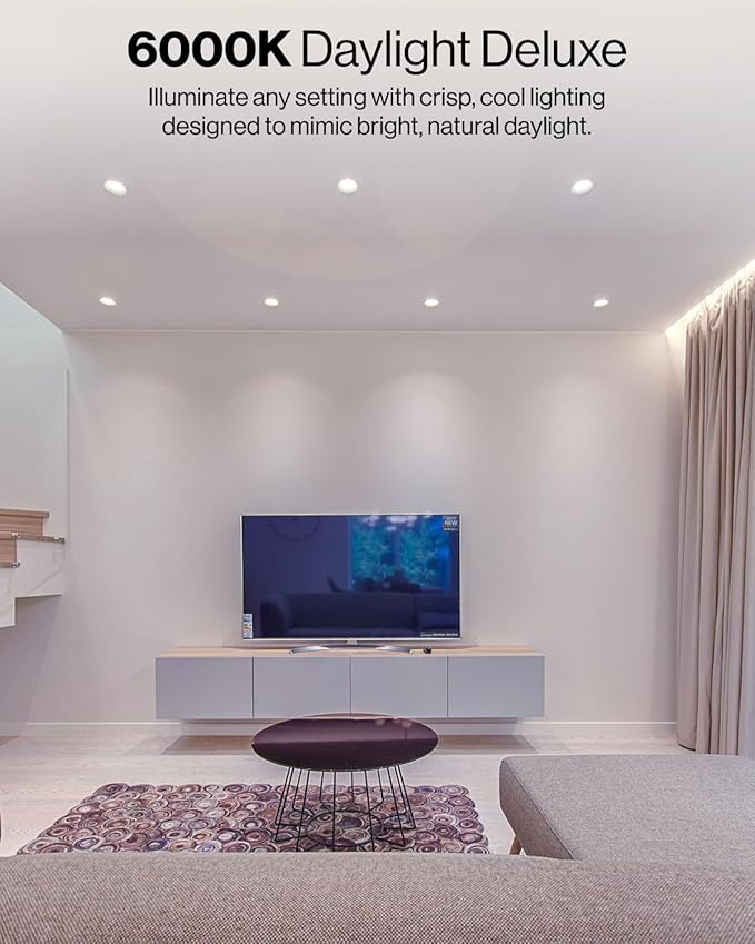 Sunco 4 Inch LED Recessed Lights, Retrofit Can Light for Ceiling, Baffle Trim, 660 LM, 11W (60W Equivalent), 6000K Daylight Deluxe, Dimmable, Damp Rated ETL 4 Pack.