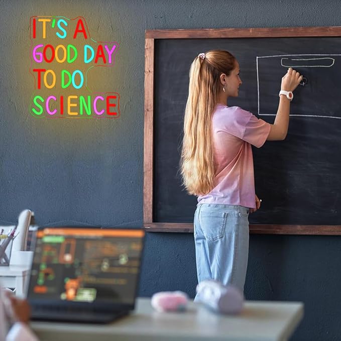 It's A Good Day To Do Science Neon Sign for Wall Decor Science Neon Light Classroom LED Sign Laboratory Neon Light Sign for Classroom Science Lab Bar Home shop Decoration