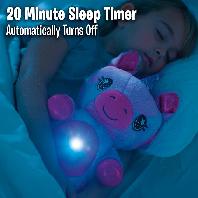 Ontel Star Belly Dream Lites, Stuffed Animal Night Light, Magical Pink And Purple Unicorn - Projects Glowing Stars & Shapes In 6 Gentle Colors, As Seen On TV