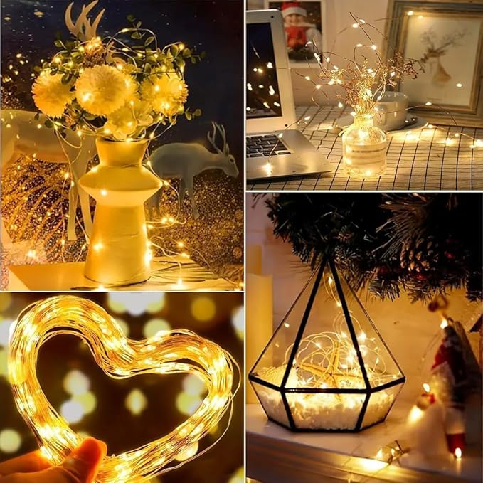 3Pack USB Fairy Lights, USB Powered String Lights 16.5FT 50 LEDs, Fairy String Lights for Bedroom, Wedding, Party, Christmas Tree Decoration (Blue)