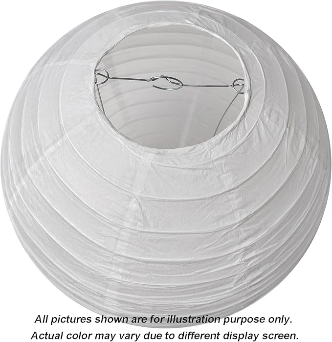 White Paper Lanterns Decorative indoor outdoor Chinese Paper Lantern Lights for Birthday, Wedding, Christmas, Bridal, Home Decor, Party Decoration(Set of 5, 12", White)
