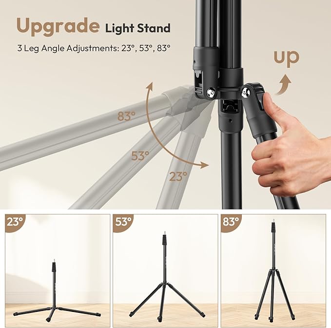 ULANZI T270 Light Stand - 8.8FT/270cm Adjustable Photography Light Stand Tripod, Aluminum Portable Studio Lighting Stand for Softbox, LED Video Light, Reflector, Strobe, Photo Video Photography | Aluminum Portable Studio Lighting Stand for Softbox, LED...