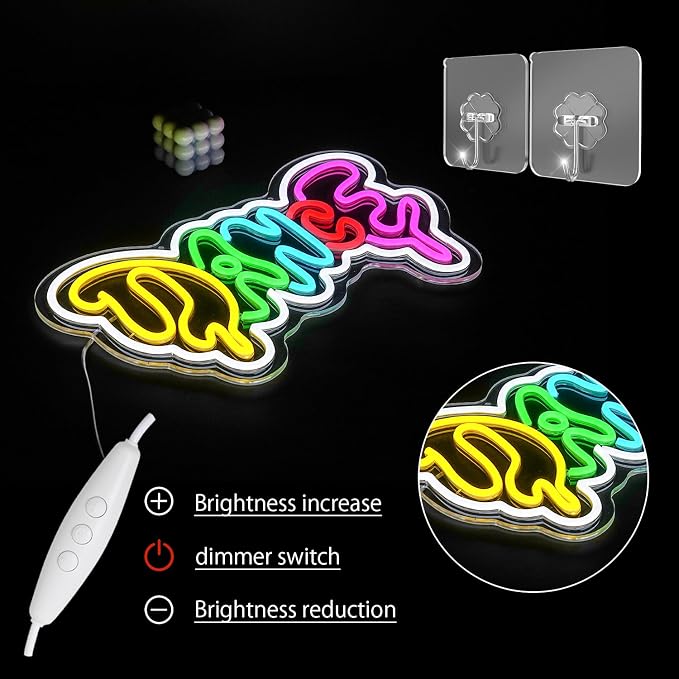 Dance Neon Sign for Wall Decor Colorful Dripping Letter Neon Light Music Neon Light Sign Dance Led Light Sign for Dancing Party Club Bar Accessories