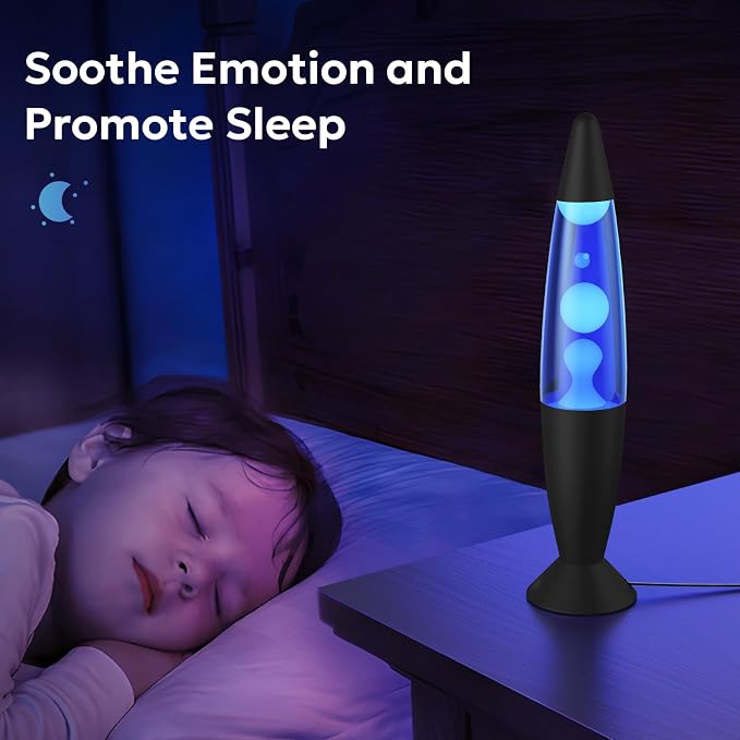 Large LED Liquid Motion Lamps 17 Colors Changing Lamp 16 Inch with Remote for Boy Girl Room Decor Red