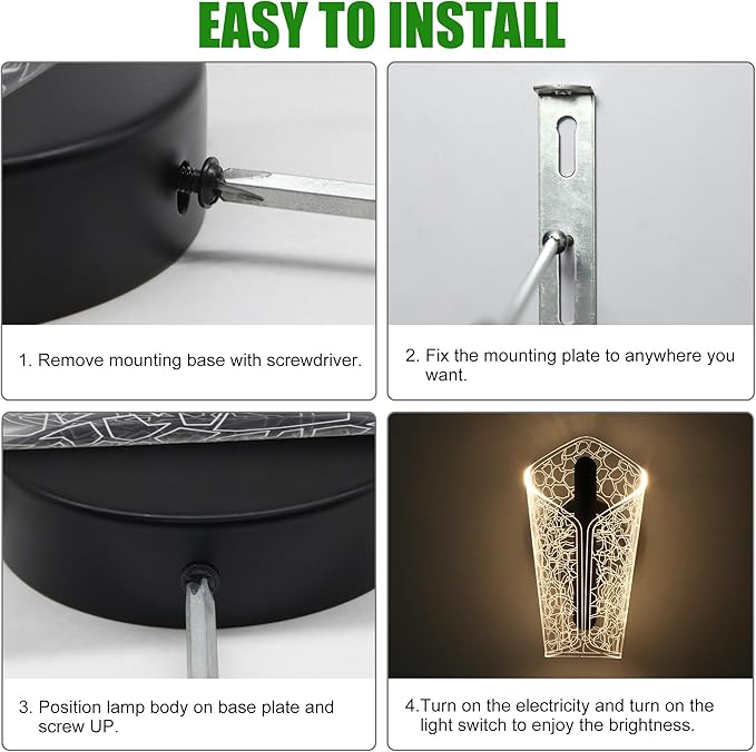 12V LED Wall Sconce with Switch, 3400K 4W Dimmable Decorative Lamp with Acrylic Lens, RV Interior Light Fixture for RV, Motorhome, Trailer, Camper, Boat