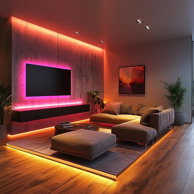 LED Strip Lights 24V COB Gold Yellow Dimmable led Lighting16.4ft (Kit) | Super Bright, Dotless High Density 7.2W/m, 8mm Width Cuttable Flexible, Home DIY Commercial Decoration