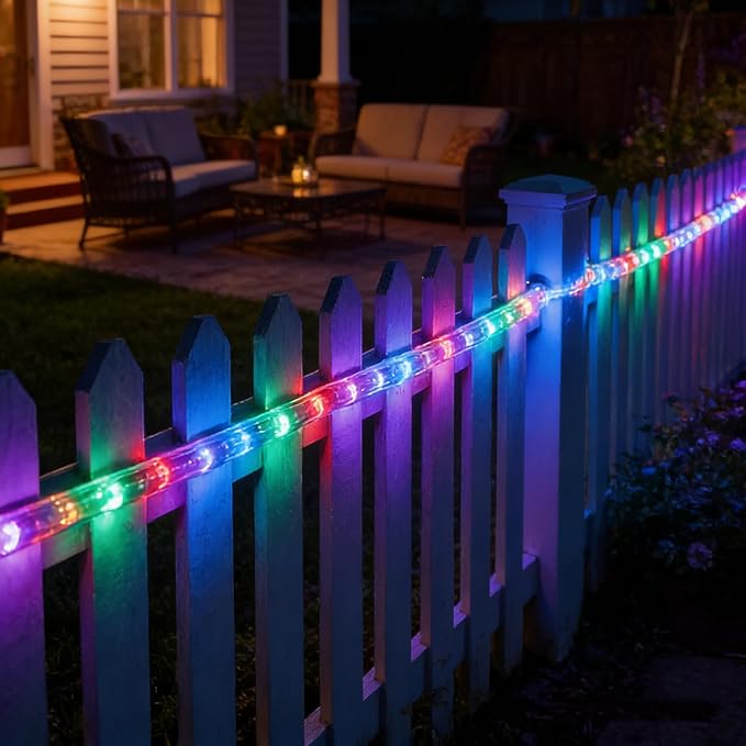 Led Rope Lights for Outside,100Ft LED Strip Lights Outdoor Waterproof Decorative Lighting for Indoor/Outdoor, Deck, Eaves, Christmas, Landscape Lighting(Multicolor)